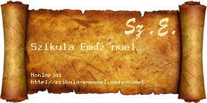 Szikula Emánuel névjegykártya